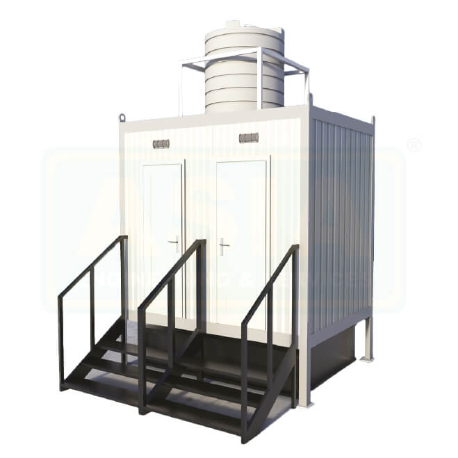 Portable Double Double Fabricated Toilet