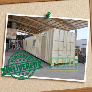 40' modified gym container stamped completed